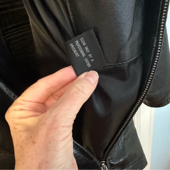 Haggar Leather Jacket Zip Up Black Fully Lined Pockets Y2K Size M - Picture 6 of 10